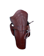 1873 SA Western Tooled Holster 4.75" Brown, Right Hand, Unlined