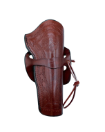 1873 SA Western Tooled Holster 5.5" Brown, Right Hand, Unlined