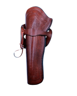 1873 SA Western Tooled Holster 7.5" Brown, Left Hand, Unlined
