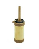 Short Powder Flask Brass Tubular Style .44