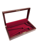 Black Powder Gun Display Case With Glass Top