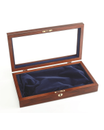 Navy Pillow Display Case With Glass Top