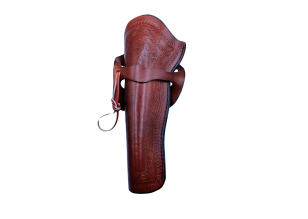 1873 SA Western Tooled Holster 7.5" Brown, Left Hand, Unlined