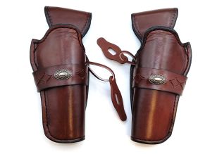 1873 SA High Performance Holster Pair 4.75" Brown