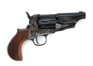 1860 Snub Nose 3" .36 Checkered Flattop Bh Grip Half Fluted