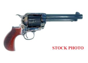 1873 SA Flattop Checkered Birdshead 5.5" .357MAG Low Hammer - Ding & Dent