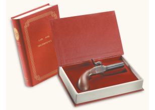 Derringer Liegi Pistol 3-1/8" .44 Book Case Set