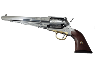 1858 Remington 8" .44 White Engraved