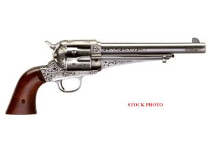 1875 Outlaw 7.5" .44-40 White Engraved Ding & Dent