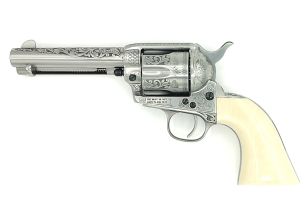 Cattleman 4.75" .357MAG White Engraved Ivory Grip Tuned