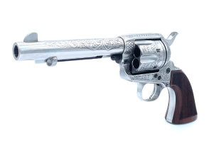 Cattleman 5.5" .45LC White Engraved Checkered