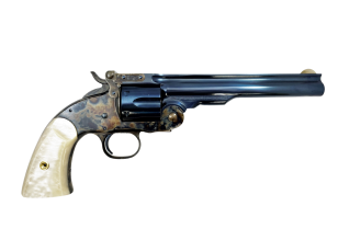 Schofield 7" .45LC Charcoal Blue & Casehardened Pearl Grip