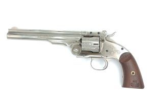 Schofield 7" .45LC Nickel Basic Hand Engraving