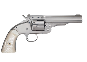 Schofield 5" .38SP Nickel Pearl Grip