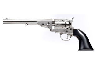 The Cavalier® Open Top Navy Nickel 7.5" .38Sp Black Grip