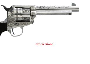 Cattleman White Engraved 5.5" .45LC Black Grip Ding & Dent