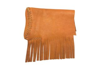 Elk Butt Cover Reddish Brown Fringe Carbine