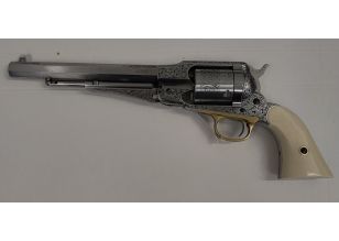 Remington Conversion 8" .45LC White Engraved Ivory Grip Ding & Dent