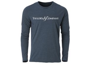 Taylor's Long Sleeve Shirt Triblend Indigo Small - Clearance