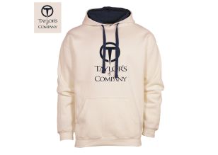 Taylor's Hoodie Premium Benchmark Vintage White & Navy Large - Clearance