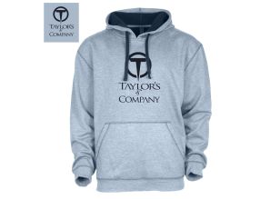 Taylor's Hoodie Transit Blue Fog Heather & Navy Small - Clearance