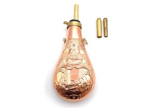 Texas Copper Powder Flask With .50, .44 & .58 Spouts