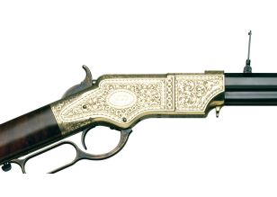 1860 Henry Rifle 24.25" .44-40 Lincoln Hand Engraved