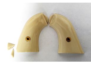 Uberti 1875/1890 Two-Piece Ivory Polymer Grips (Part will require fitting) Ding & Dent