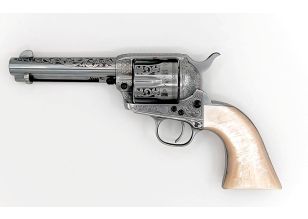 Cattleman 4.75" .45LC White Engraved Pearl Grip
