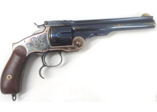 Russian 6.5" .45LC Casehardened & Charcoal Blue Gold Engraving