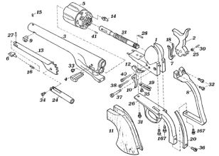 Uberti 1862 Police Pocket Revolver Parts